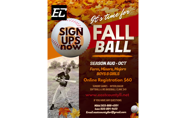Fall Ball Open Now
